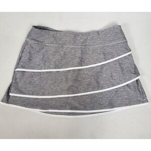 BCG Tru-Wick Womens XL Gray Heathered Athletic Skort White Piping Tennis Golf